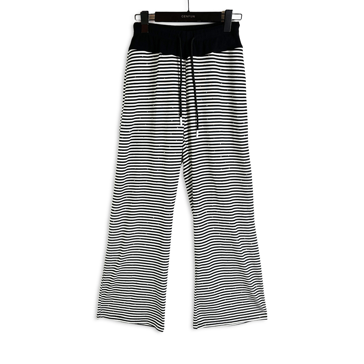 【CENFUN】 43*2025黑色显瘦百搭条纹长裤D02257