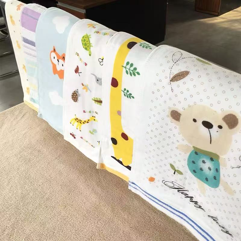 洗脸洗澡专用 二层纱布口水巾小方巾薄款婴儿新生儿宝宝全纯棉A类