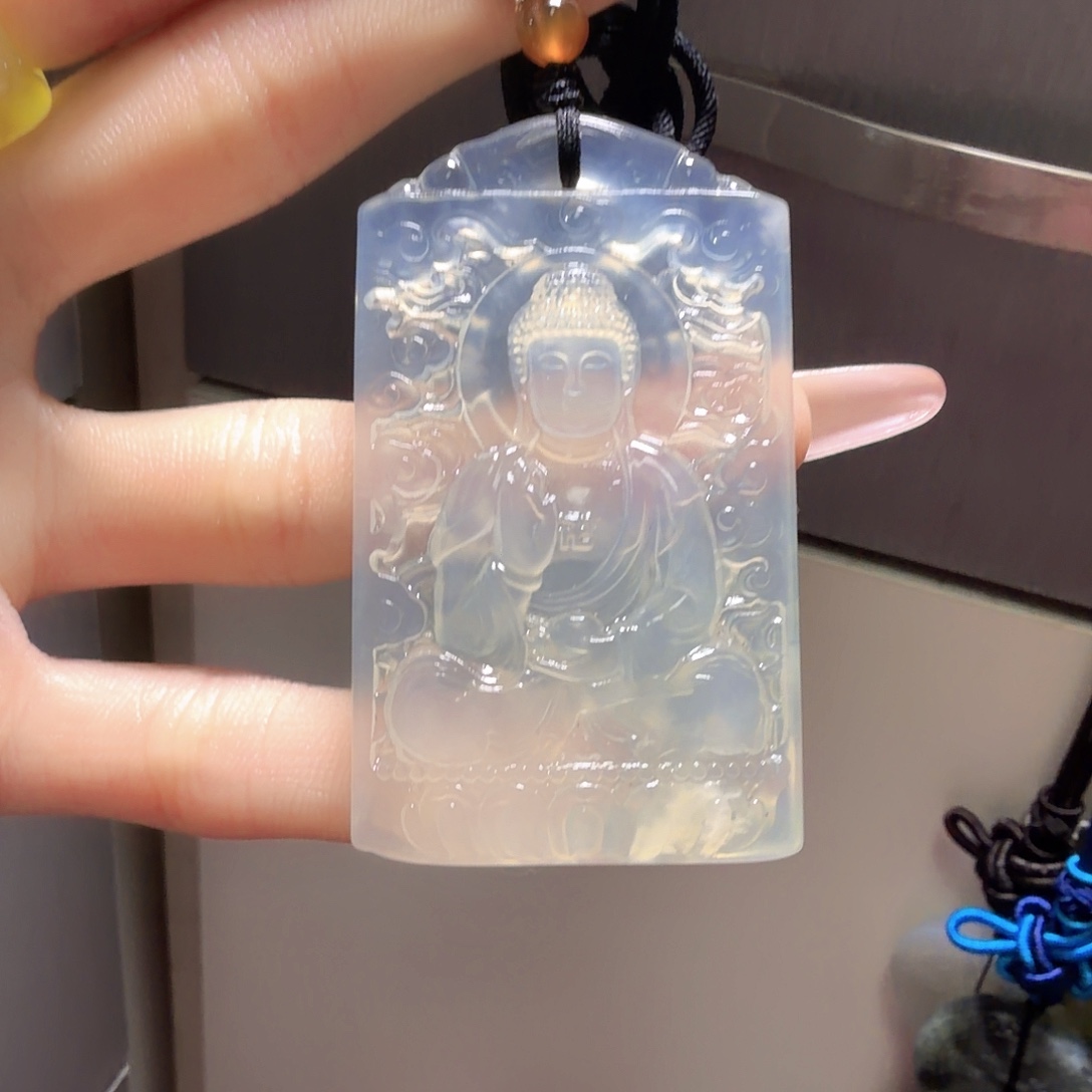 岫玉未镶嵌阿弥陀佛 猪狗