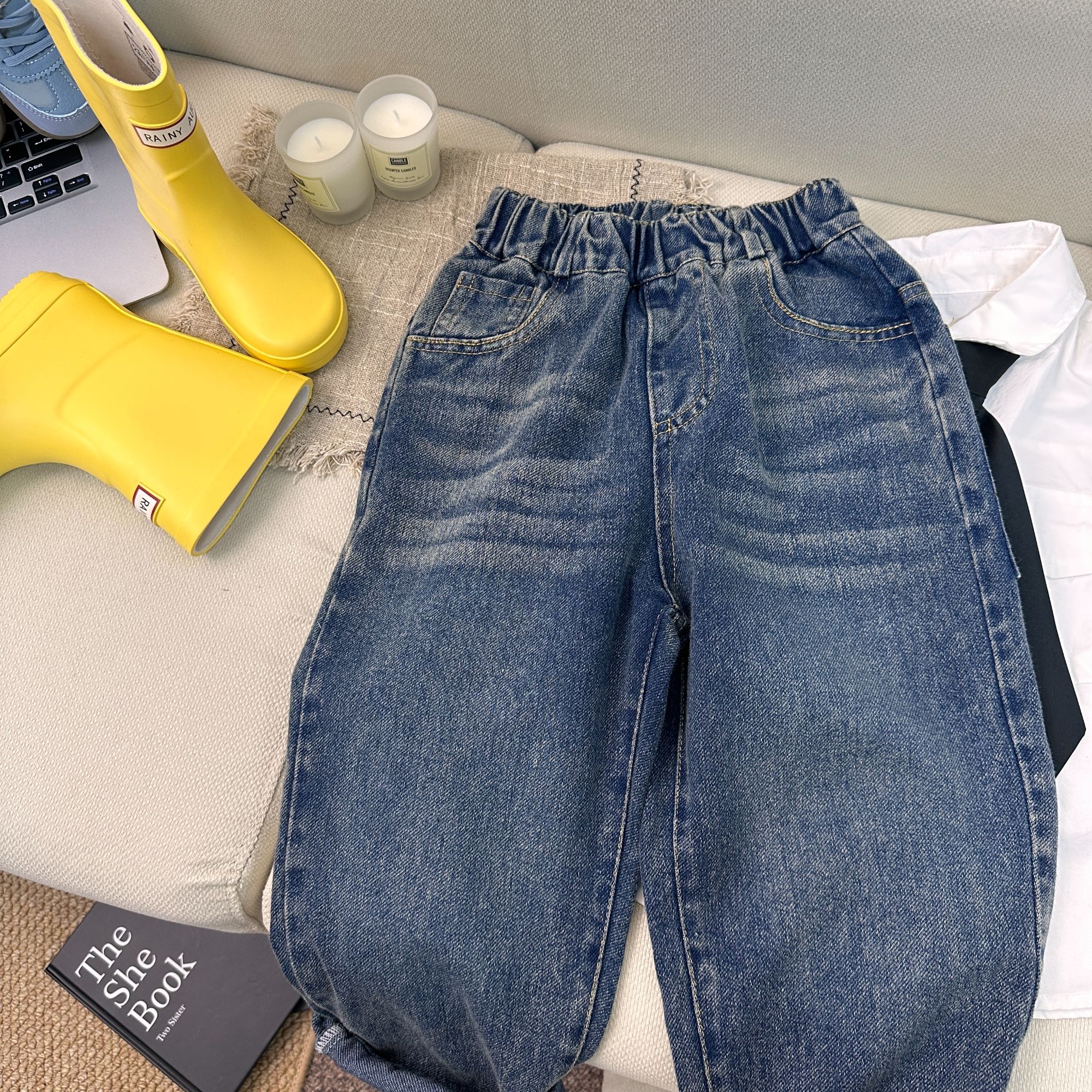 2829春秋款休闲时尚流行百搭潮流男女童牛仔裤