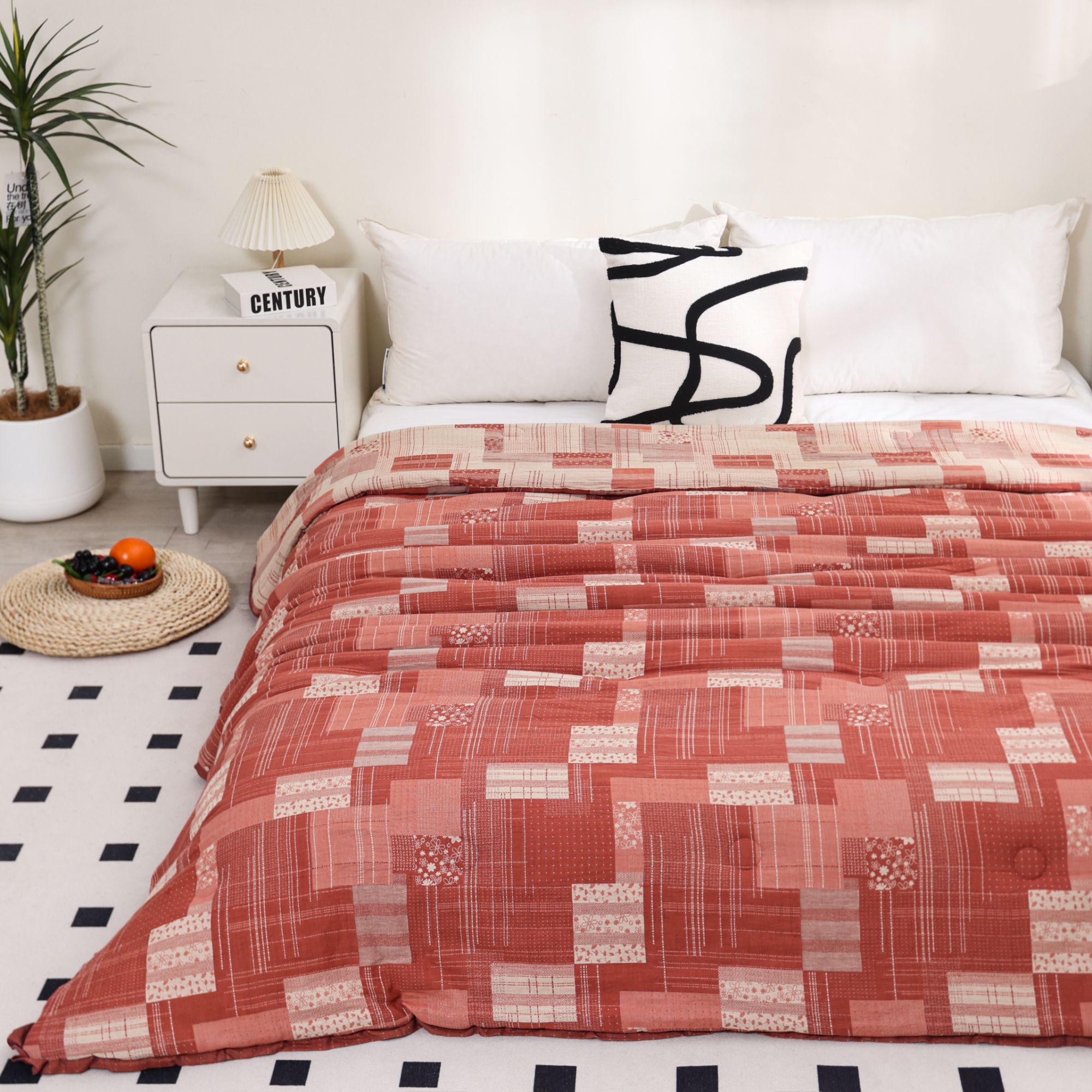 【北奈かわ会社】200*230cm高端定制驼绒被行简橘