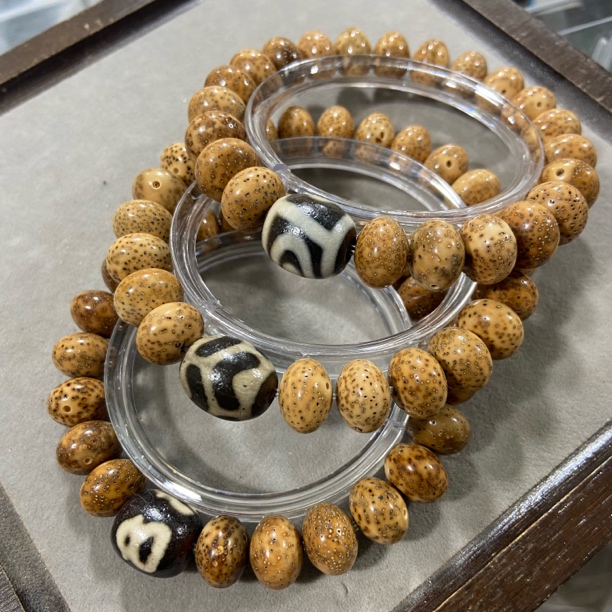 Y642星月菩提 卡1.2cm算盘珠单圈手串（玛瑙图案多样性发其一）