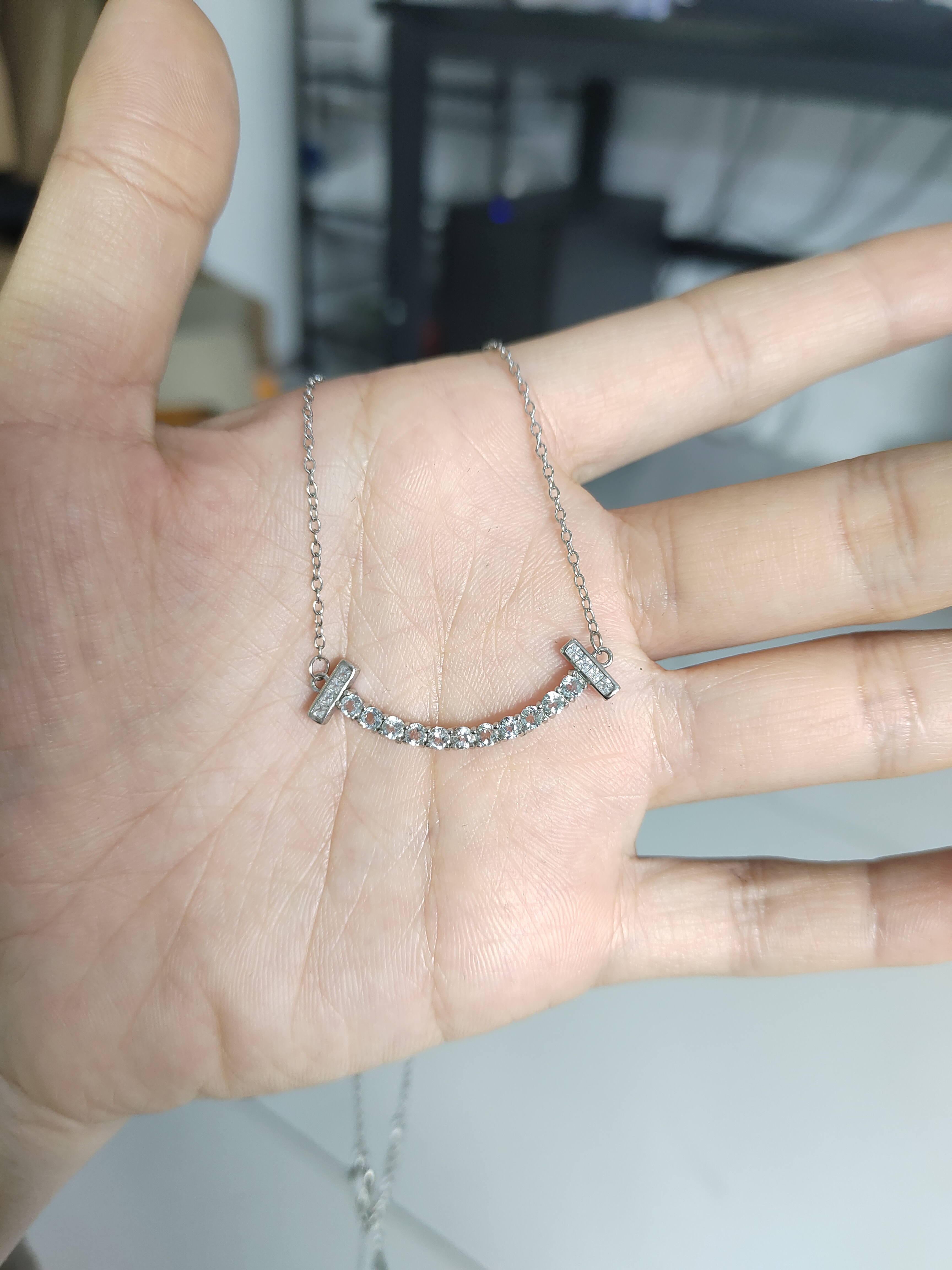 ［如一珠宝］大牌同款海蓝宝项链高级百搭精致