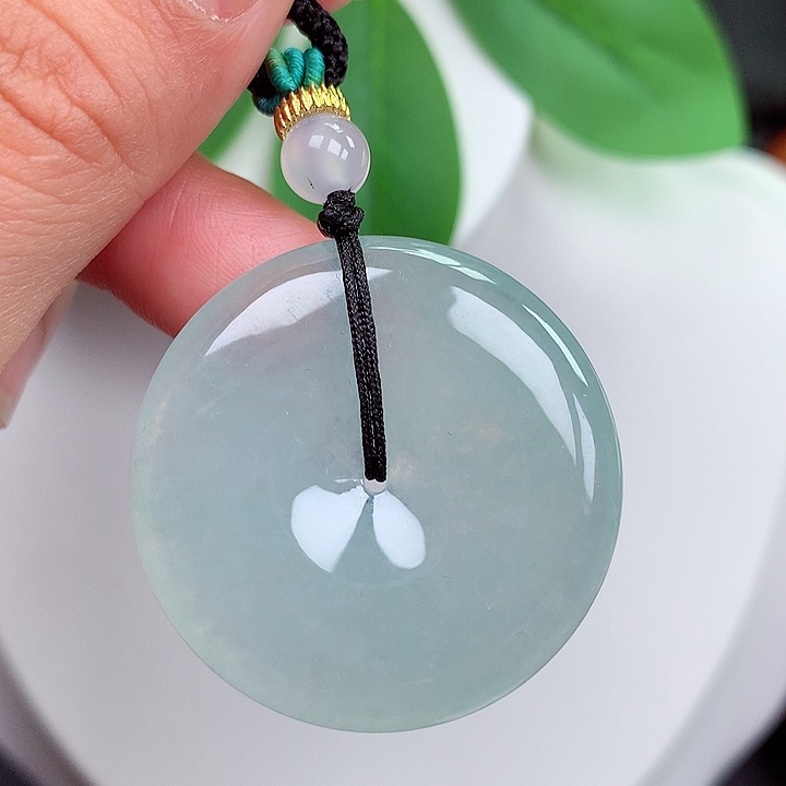 颈饰未镶嵌翡翠平安扣 33.9x5.9mm