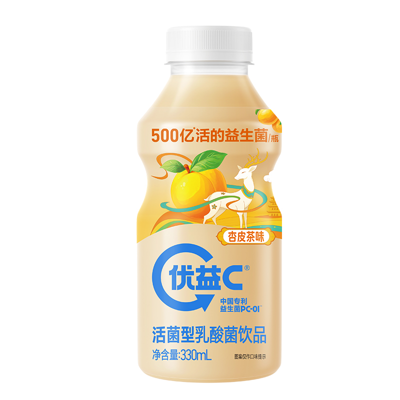 【蒙牛】优益C活菌型乳酸菌饮品杏皮茶味330ml*10瓶