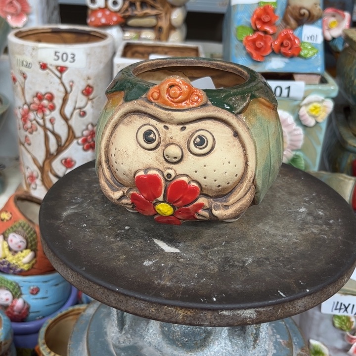 紫砂花盆粗陶材质多肉花盆