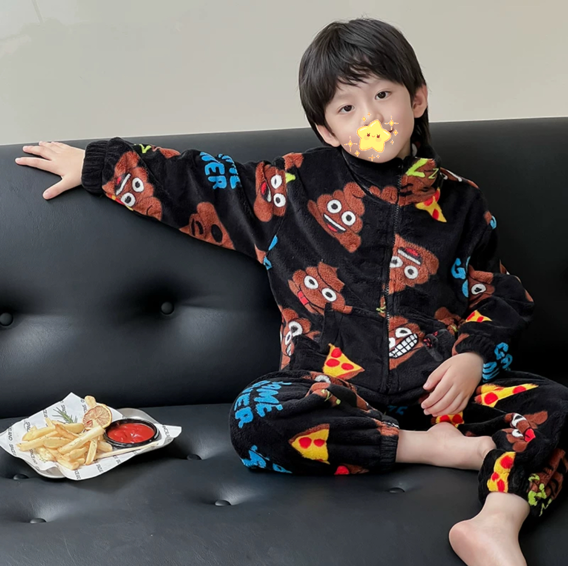 1633时尚家居服男女童秋冬