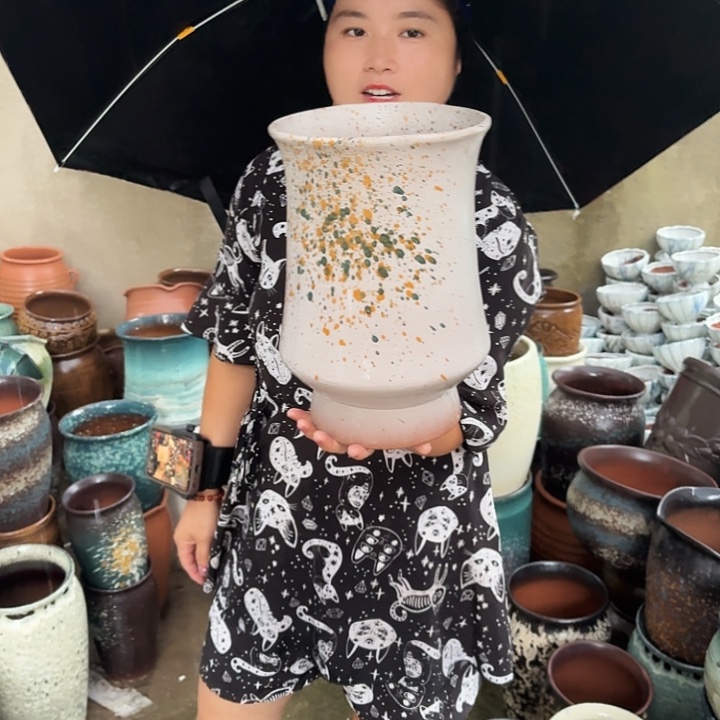 口20高30一个盆子。 