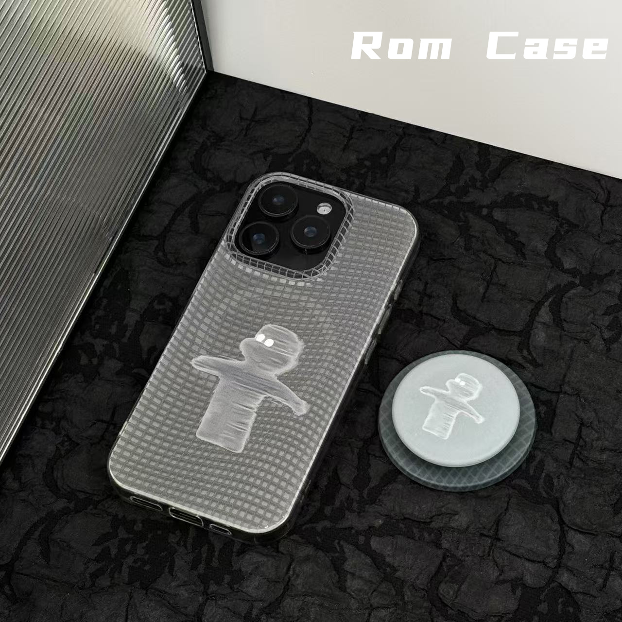  手机壳双层imd适用于17PRO/16Rom灰色天堂防摔高级小众ins烫银壳