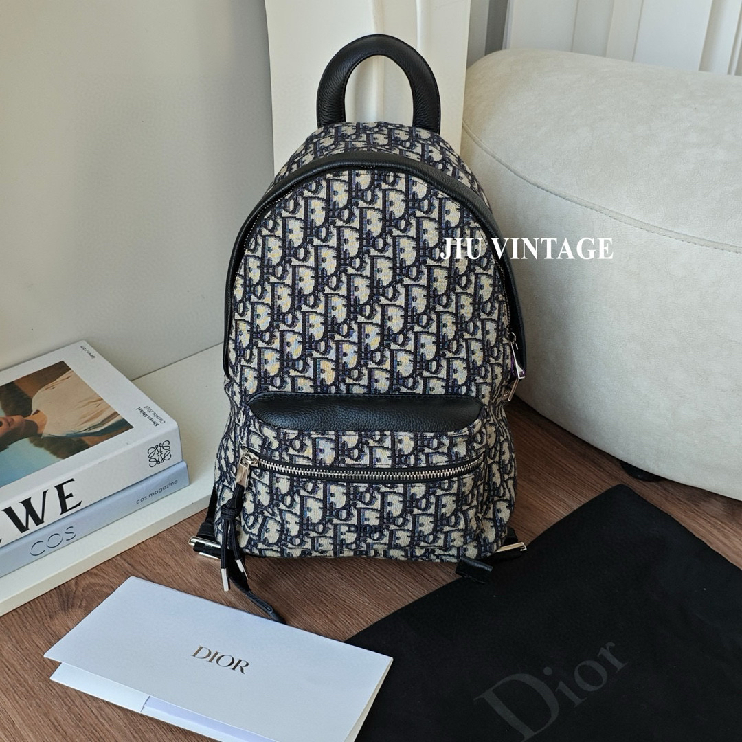 99新 DIOR/迪奥 老花小号双肩包 BJM2-7344