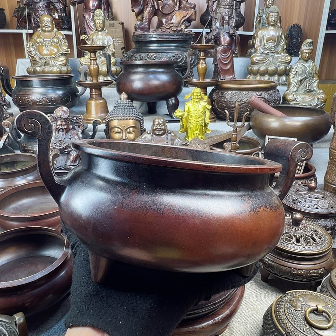 铜香炉铜摆件铜工艺品风水摆件