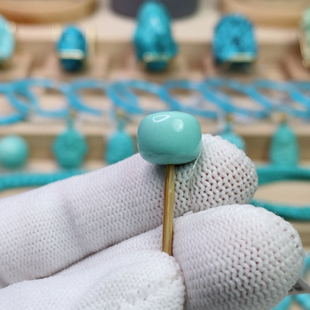 绿松石未镶嵌珠宝奇石12mm