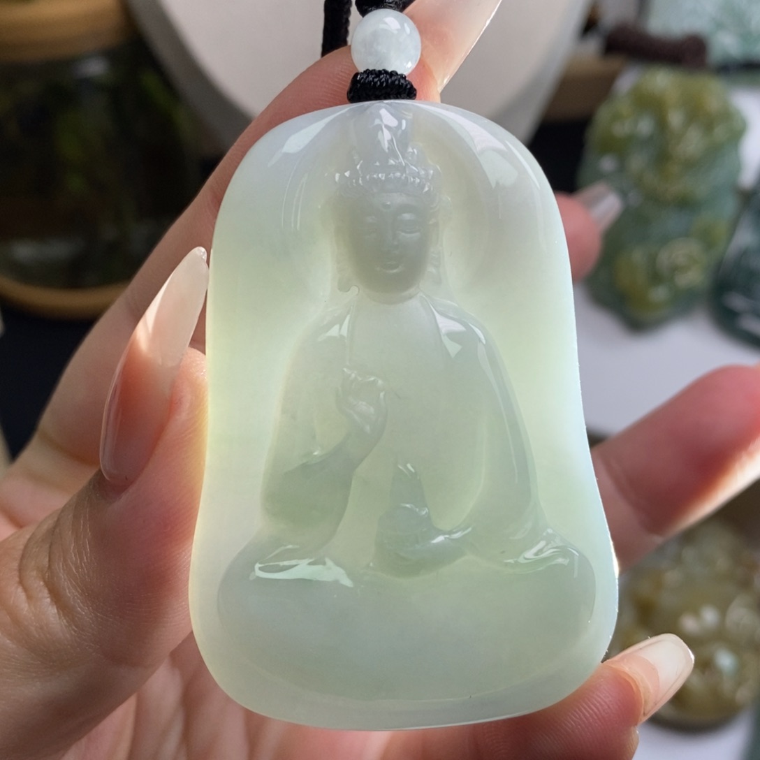 翡翠颈饰未镶嵌缅甸天然A货翡翠