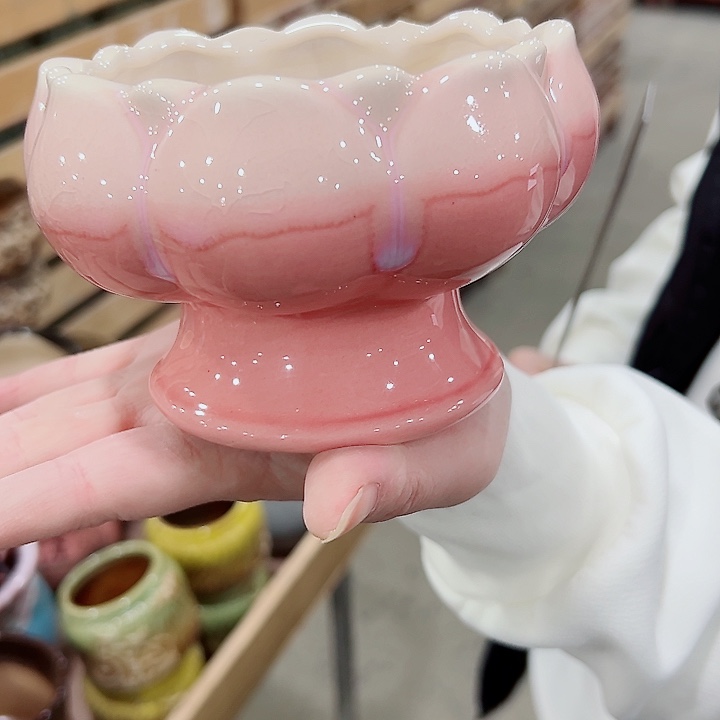 有孔.凑满10元发货多肉陶瓷花盆！