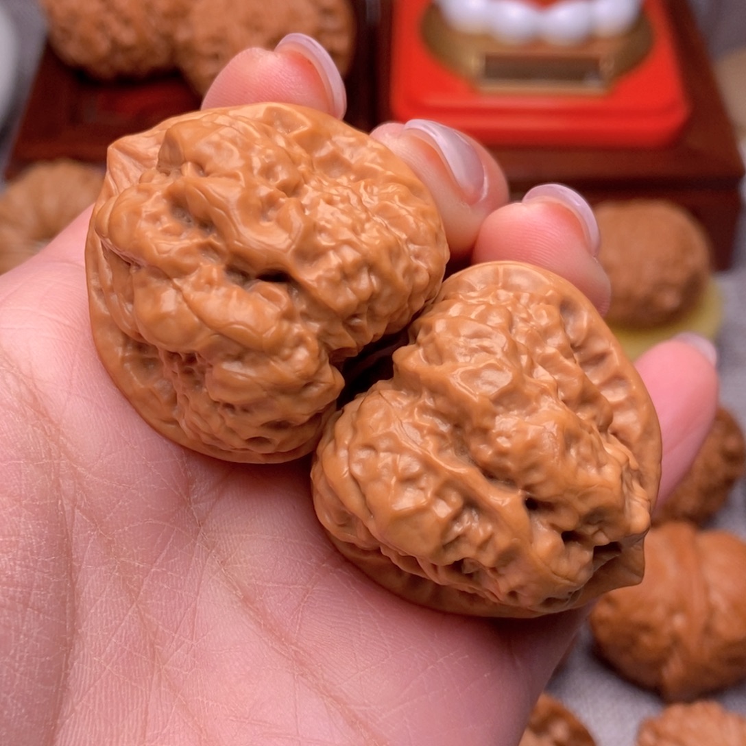 文玩核桃把件毕业三角蛙38全品
