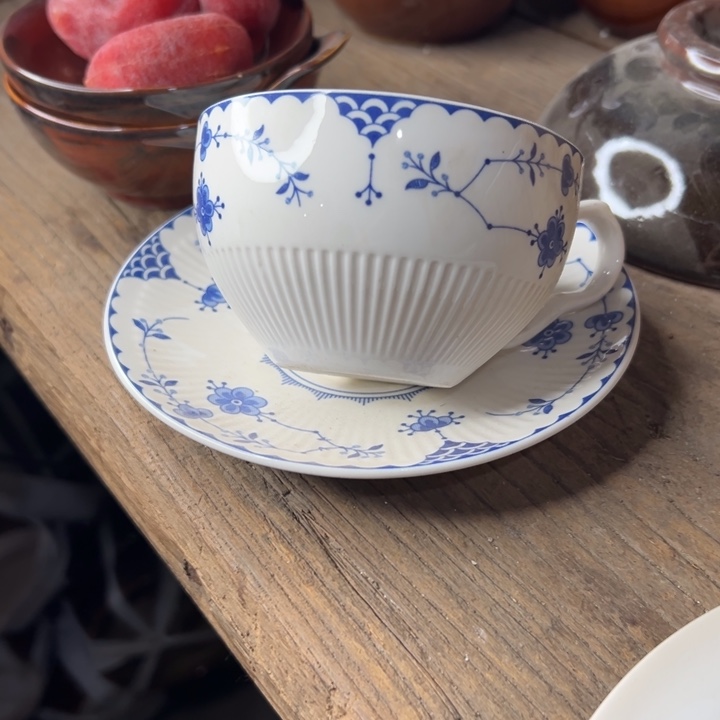 库存尾货唐草咖啡杯一套