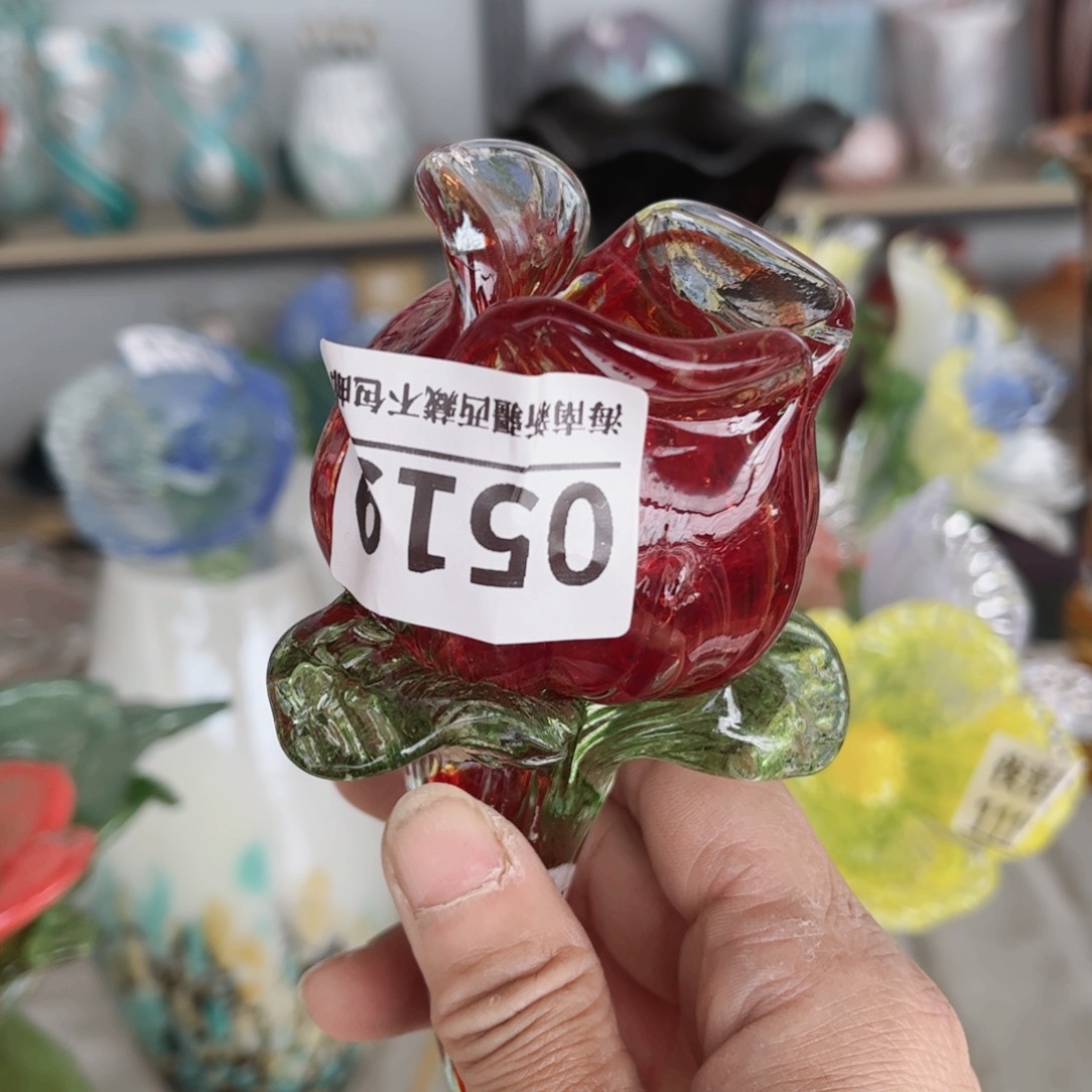 琉璃0519同款 花瓶摆件长40