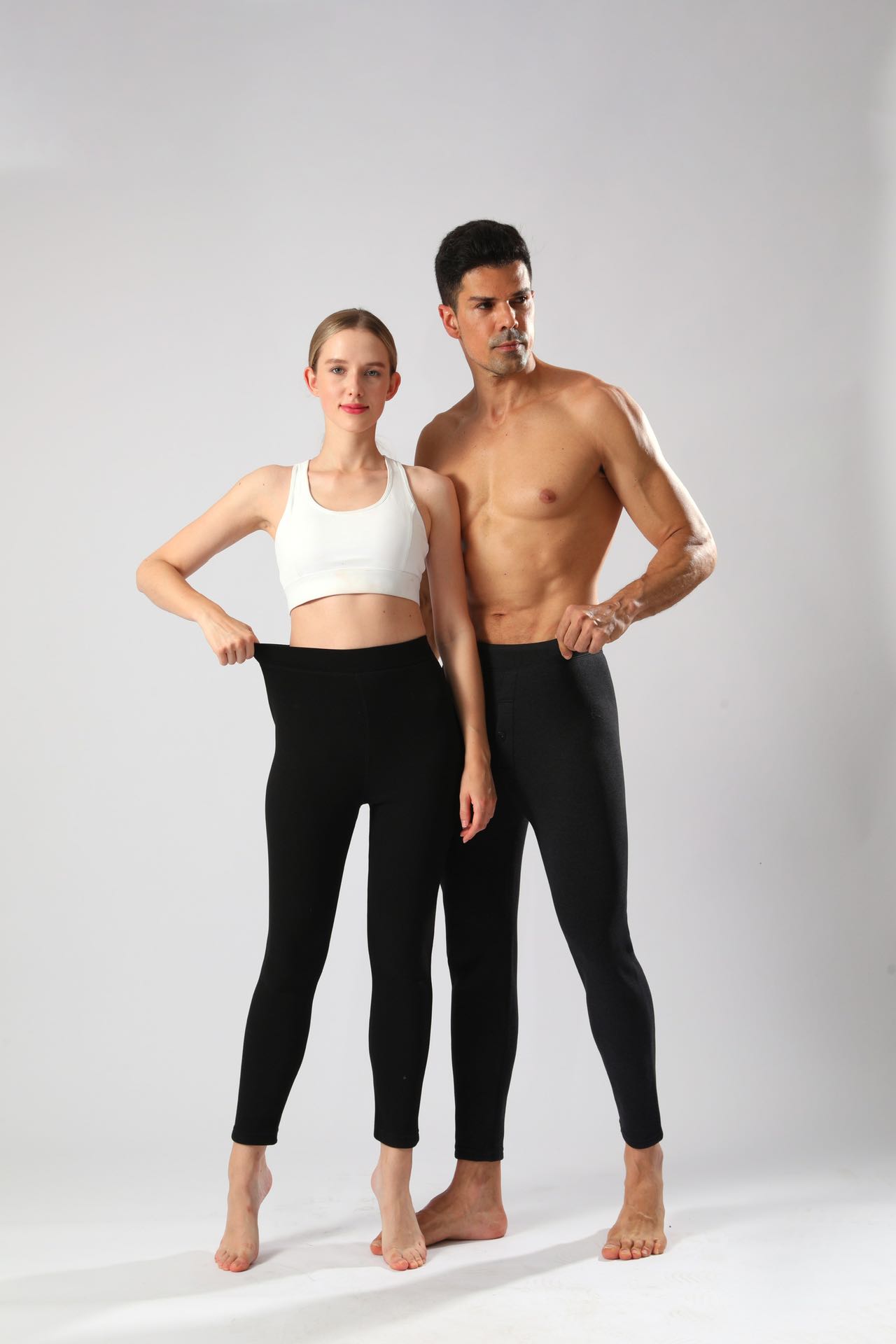 羊毛桑蚕丝卡拉绒裤子（情侣款）-