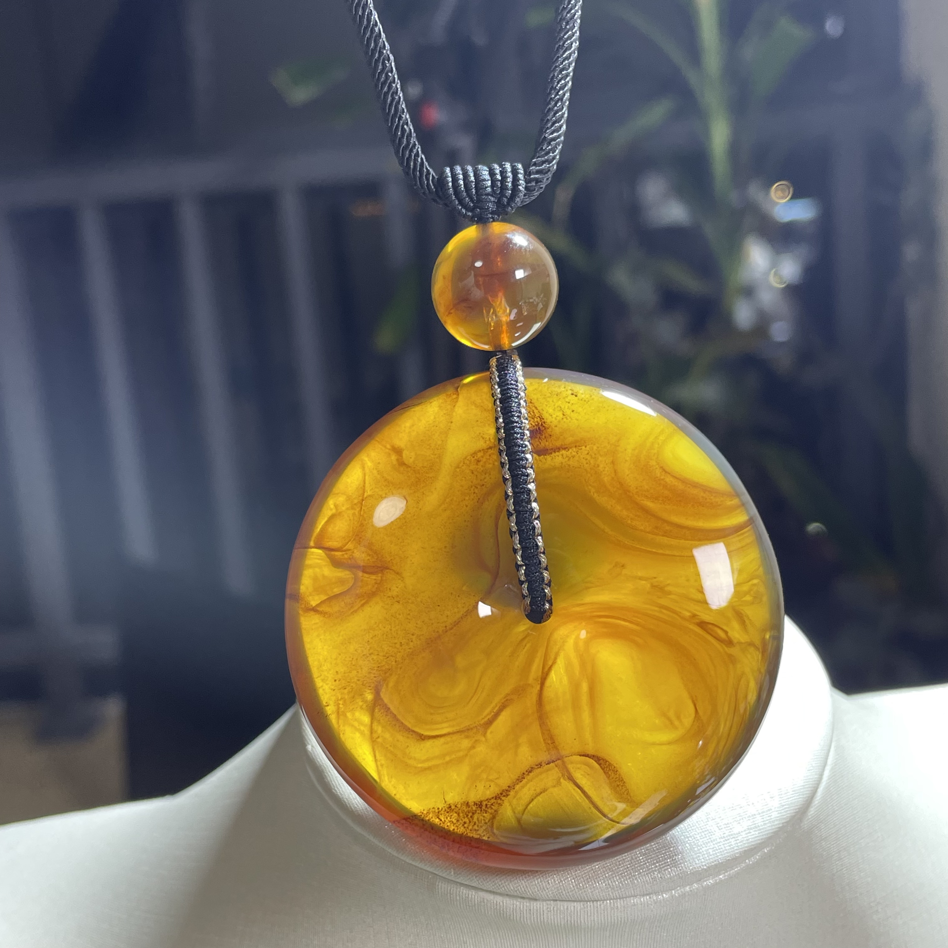 【凯馨珠宝】缅甸天然琥珀平安扣吊坠