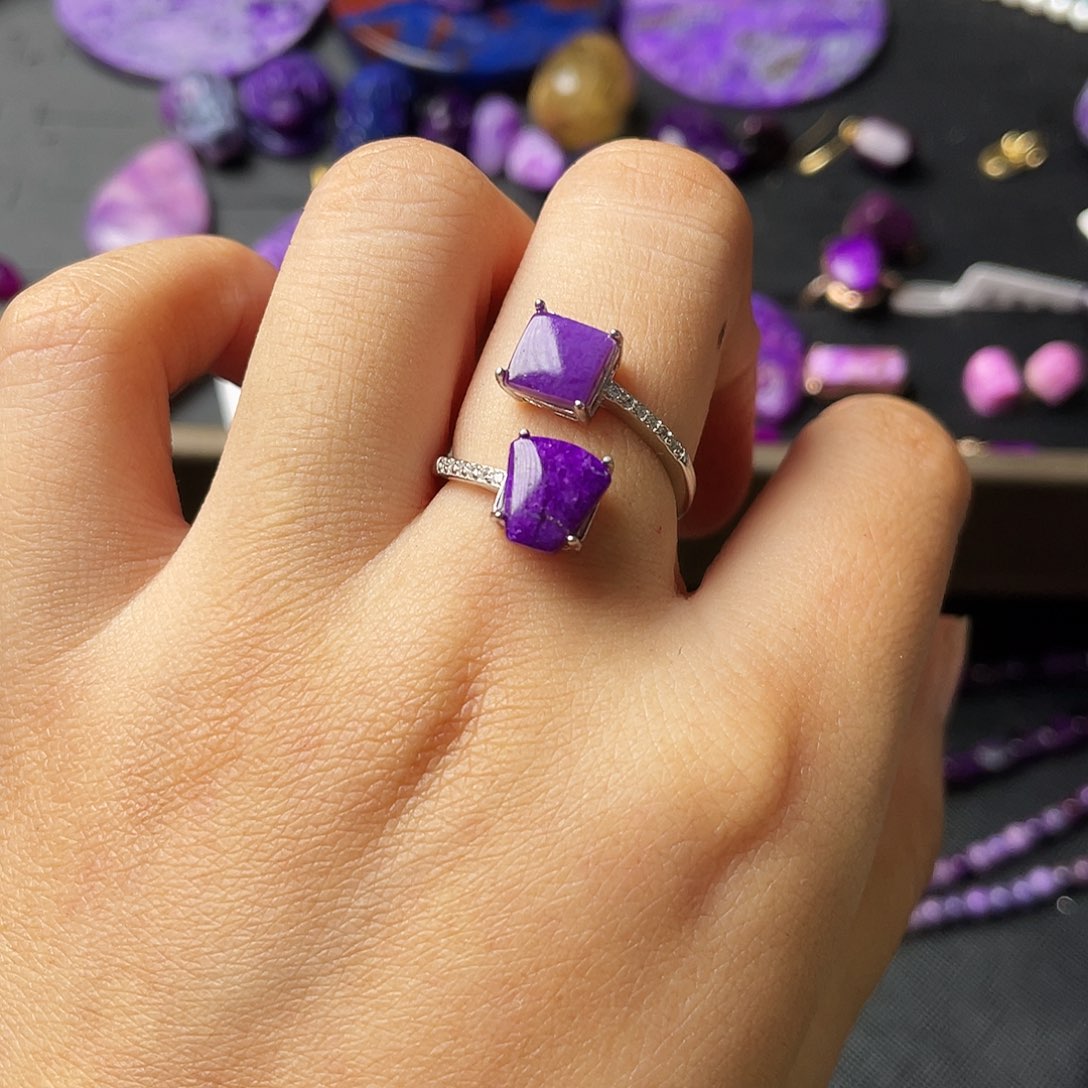 苏纪石（舒俱来）戒指银S925镶嵌