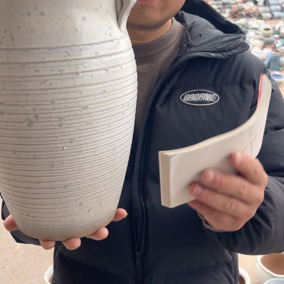 红陶彭于晏花盆0214-1029