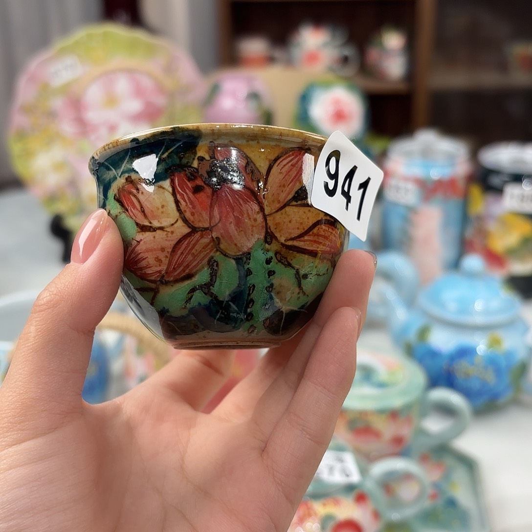 景德镇手绘高温釉下彩陶瓷茶具