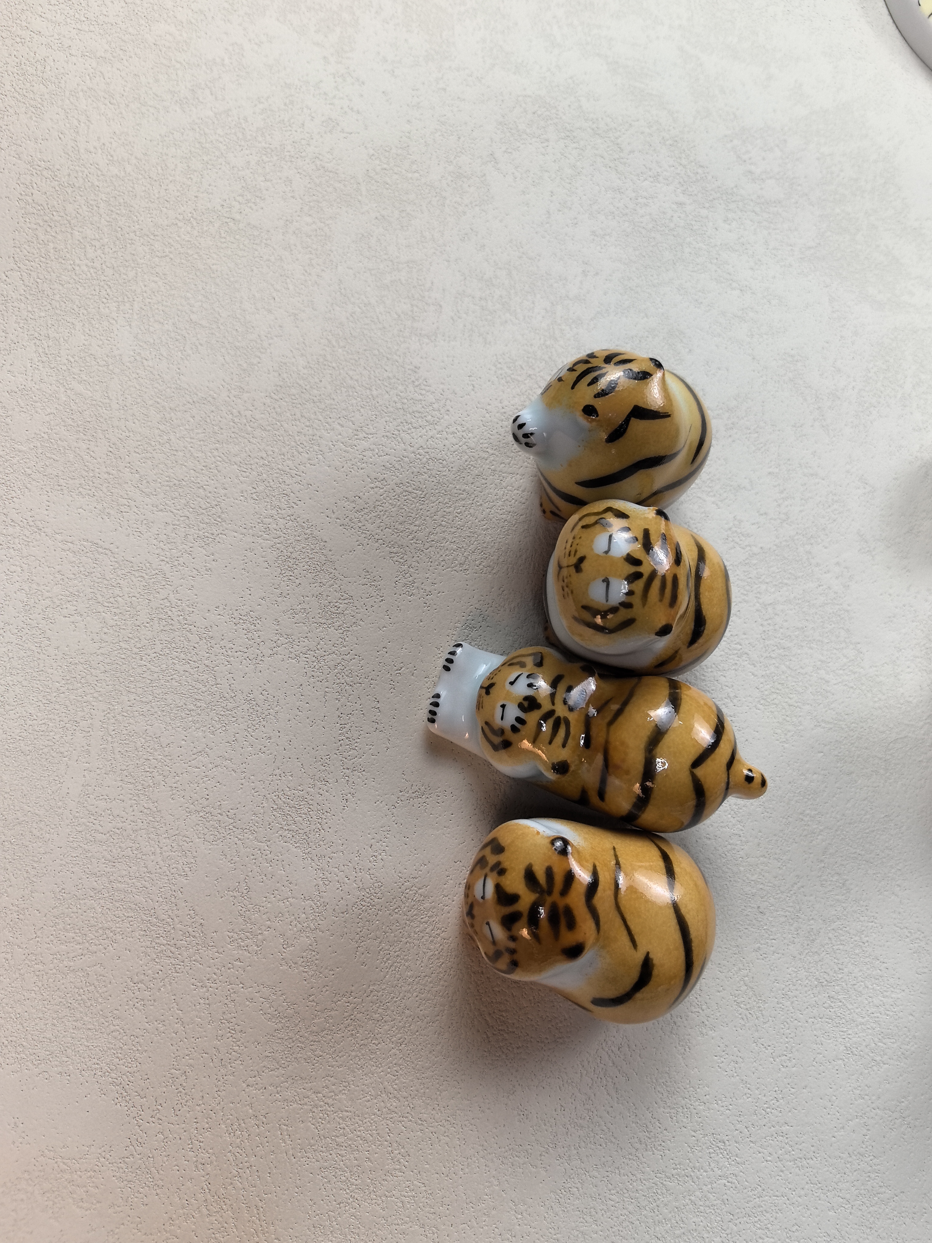 老虎茶宠4 只 手绘老虎茶宠