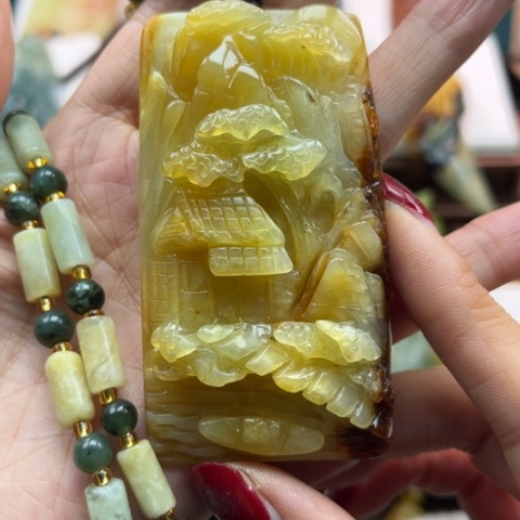 岫玉挂件未镶嵌挂件