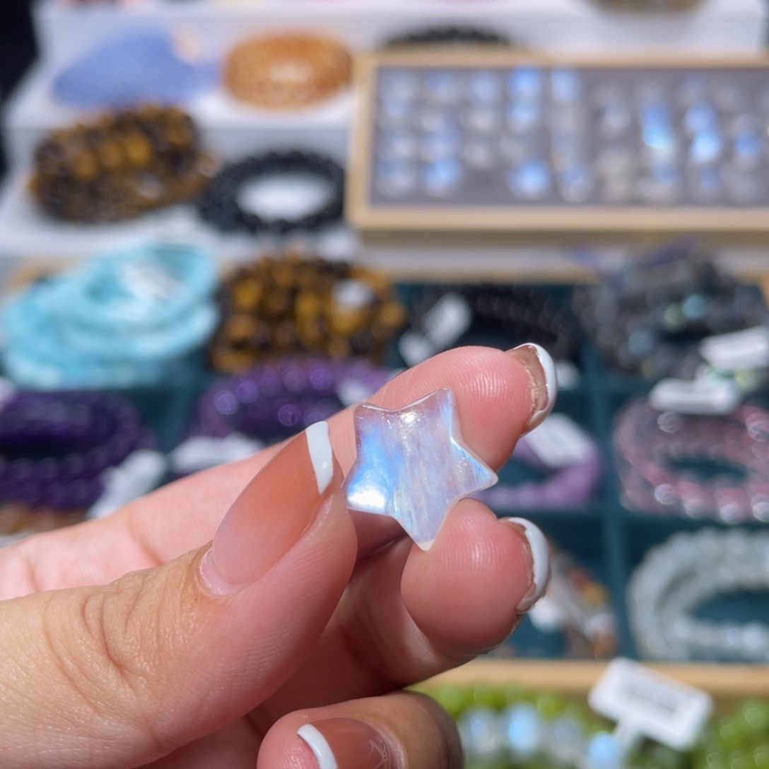 月光石吊坠(不含链)未镶嵌蓝月光星星