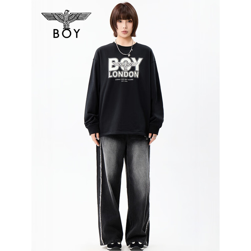 BOY LONDON情侣装早秋潮牌卫衣圆领套头百搭印花宽松上衣N03910