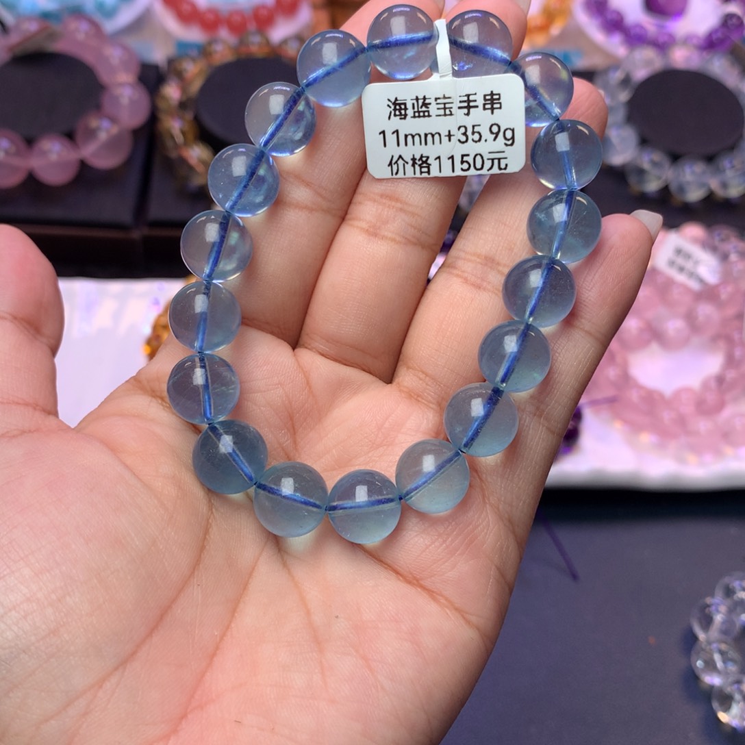 酒***两水晶手链未镶嵌手链