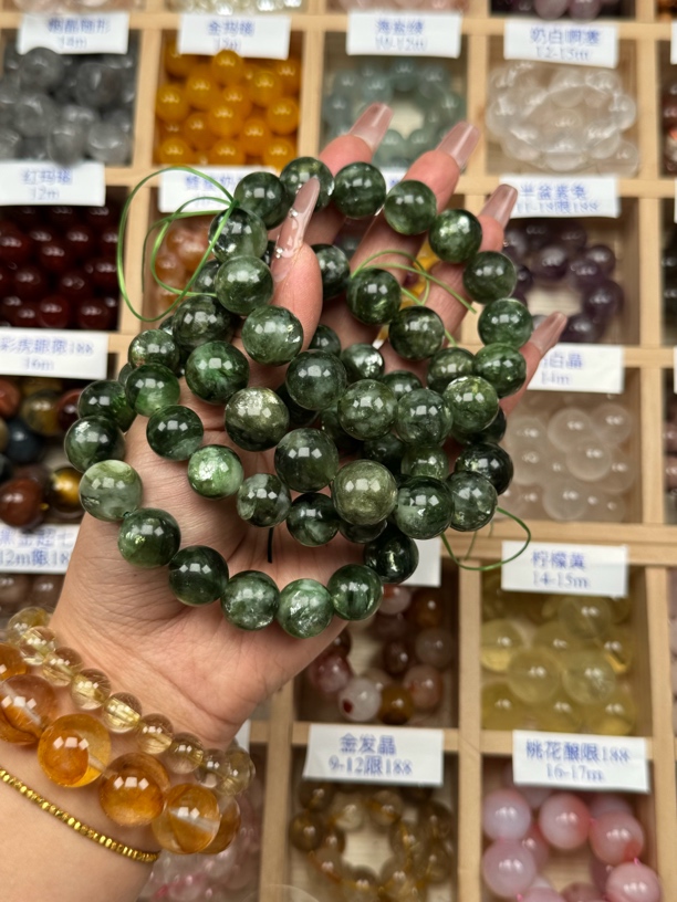 糖糖家绿祖母手串闪闪亮亮手串