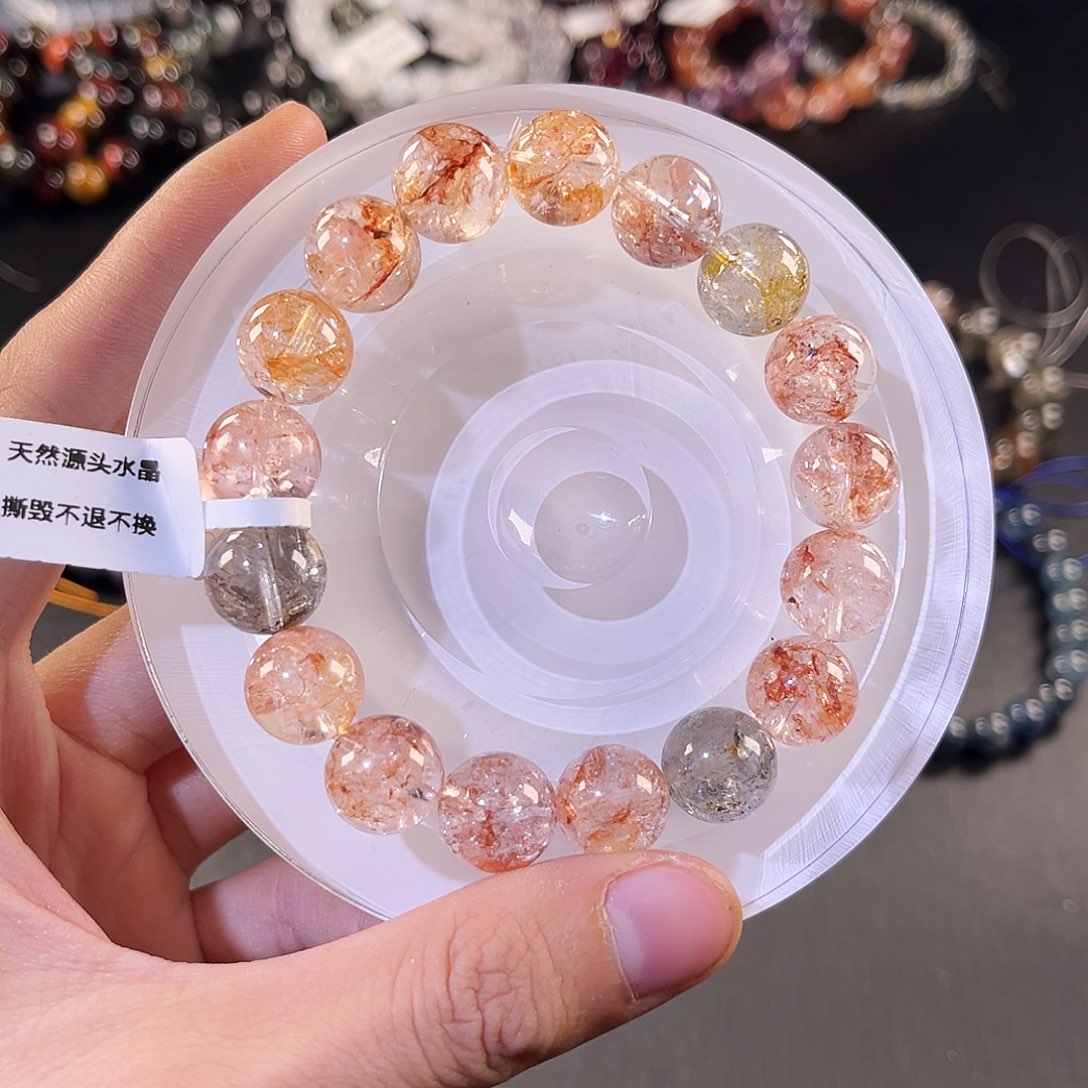 手串未镶嵌水晶彩闪灵12.7mm捡漏价