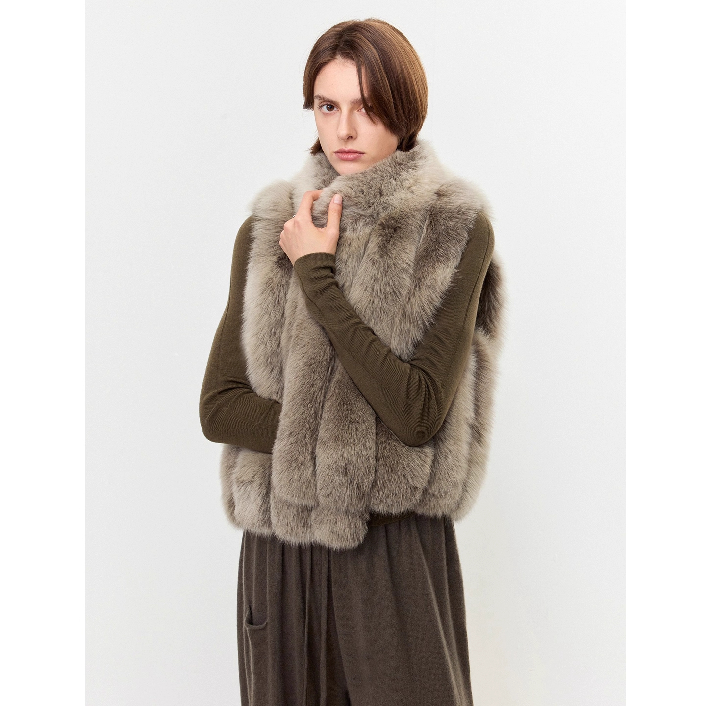 2025新款马甲秋冬季新款高级感环保毛毛马夹毛毛外套女坎肩上衣