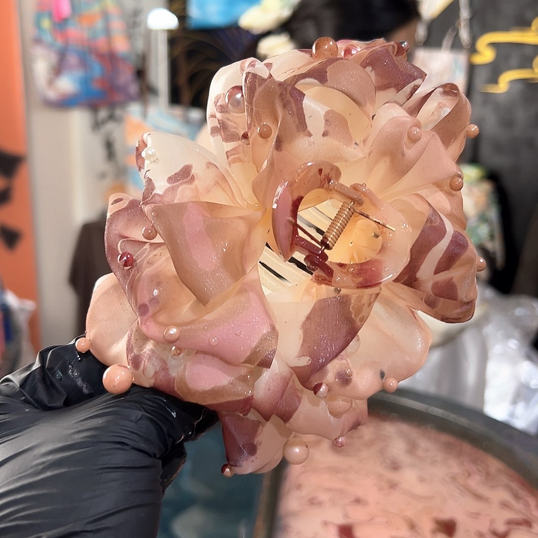 491泡泡抓夹干枯玫瑰