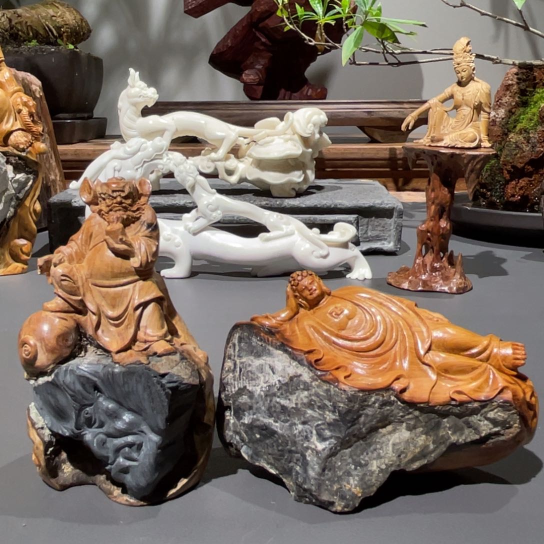 木画****?崖柏工艺品摆件