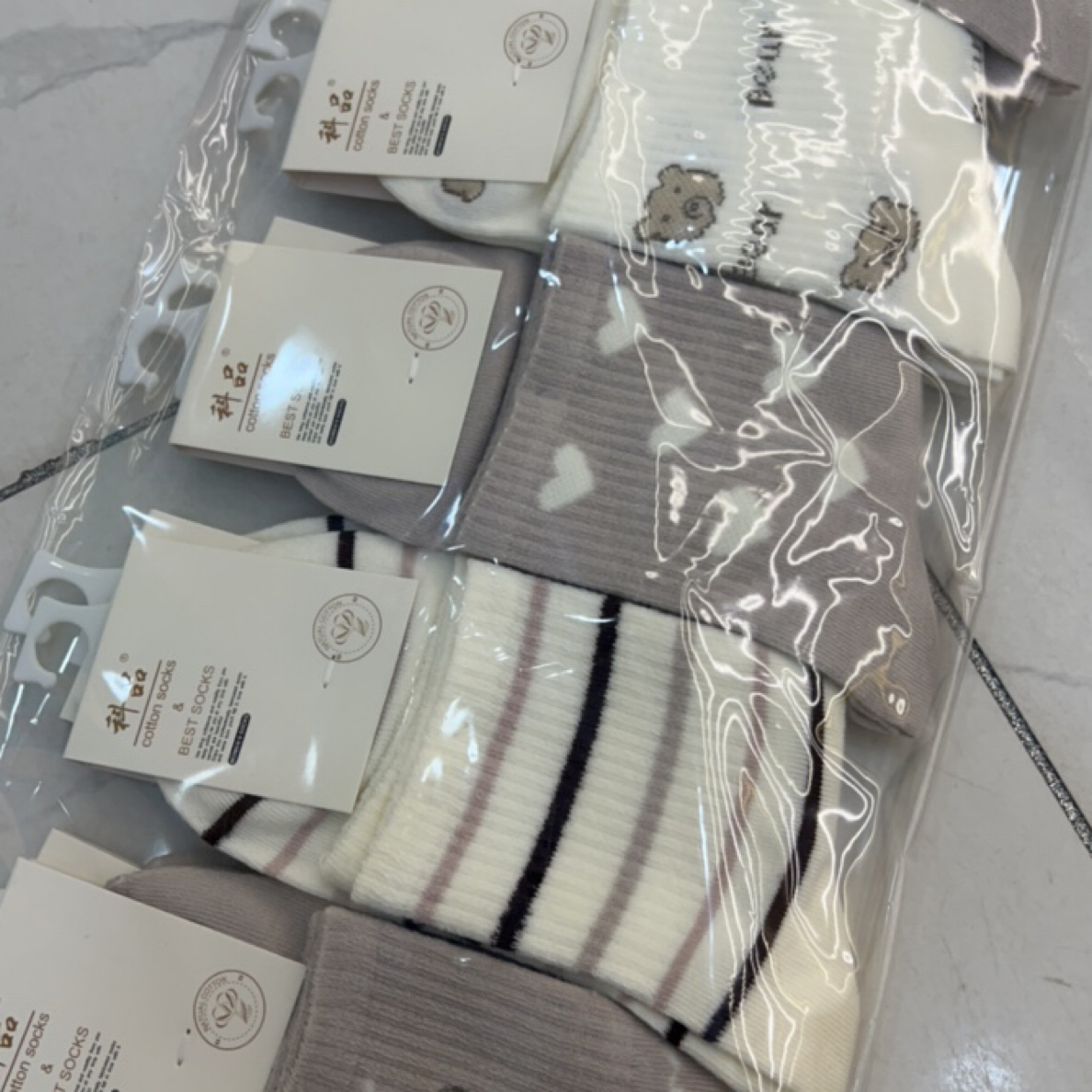 玲姐严选纯棉中筒袜