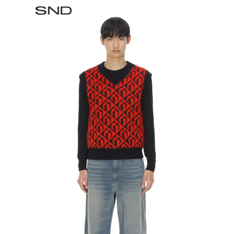 SND【MARINE SERRE 设计师品牌】SND AW25 月亮菱形ZZV领背心