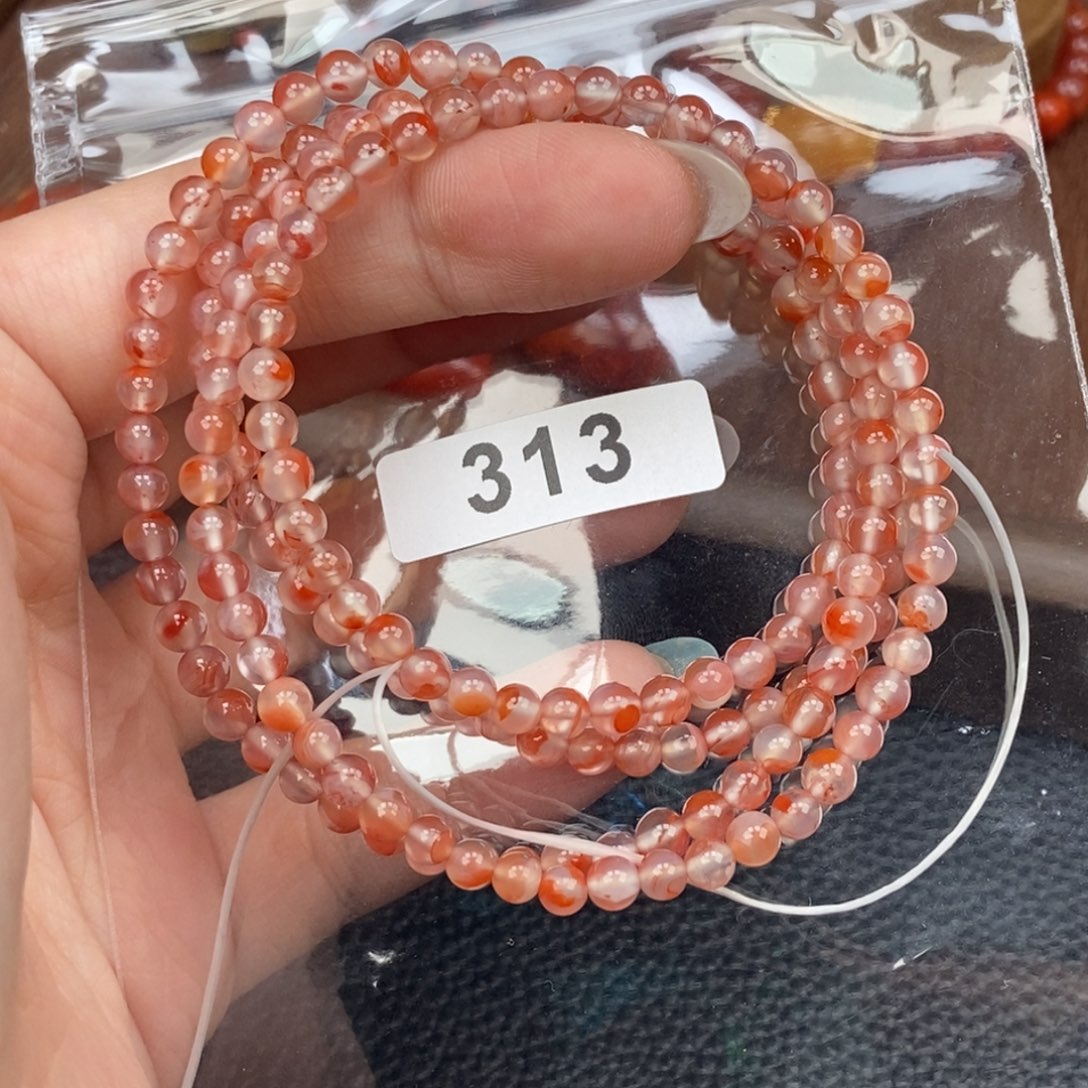 南红玛瑙未镶嵌手链卡4.3