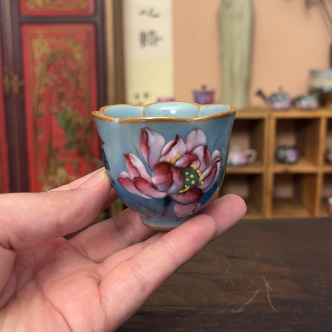 柴烧纯手工手绘陶瓷