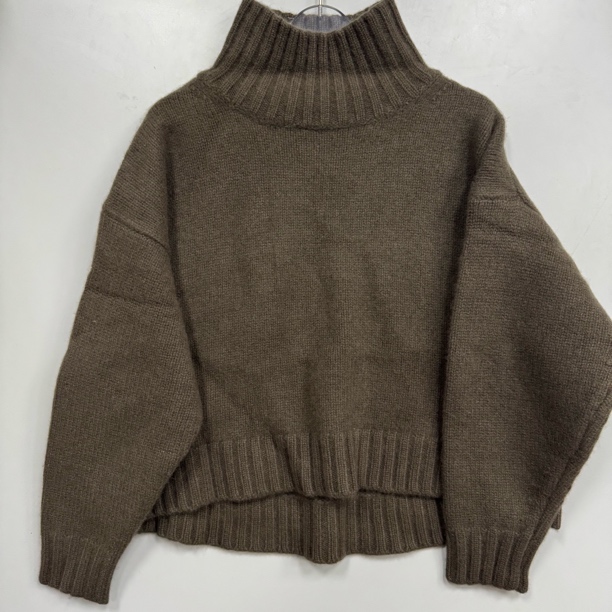 2512023琳系山羊绒混纺羊毛半高领纯色针织衫女宽松版25秋冬新款