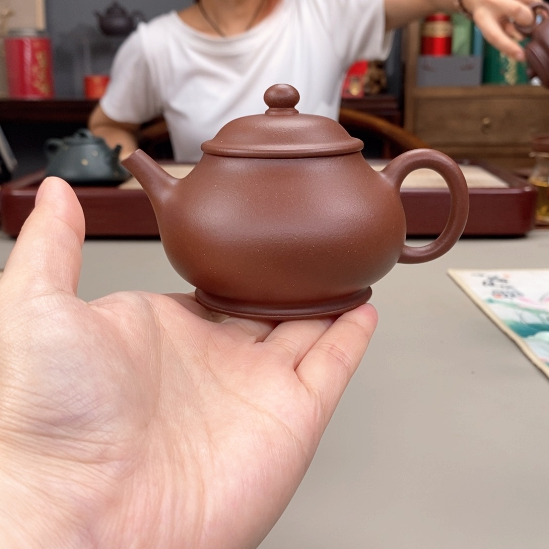 茶壶紫砂羊角山底槽清莲池古式半手160cc