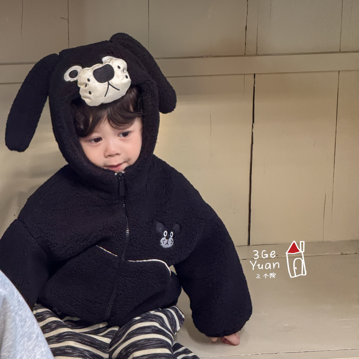 SGY三个院黑狗加绒加厚外套