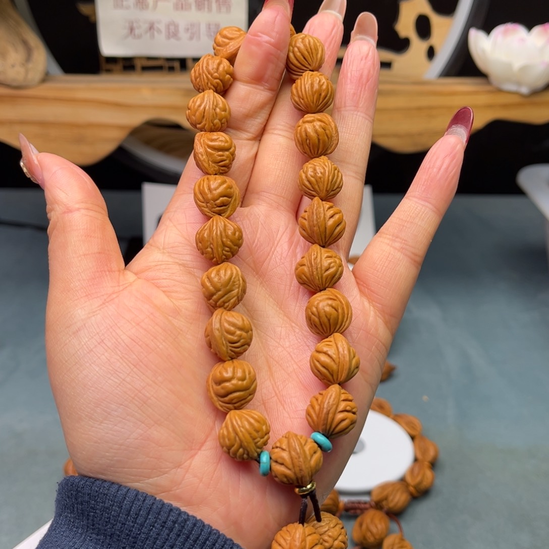 桃核手串13小金豆手持