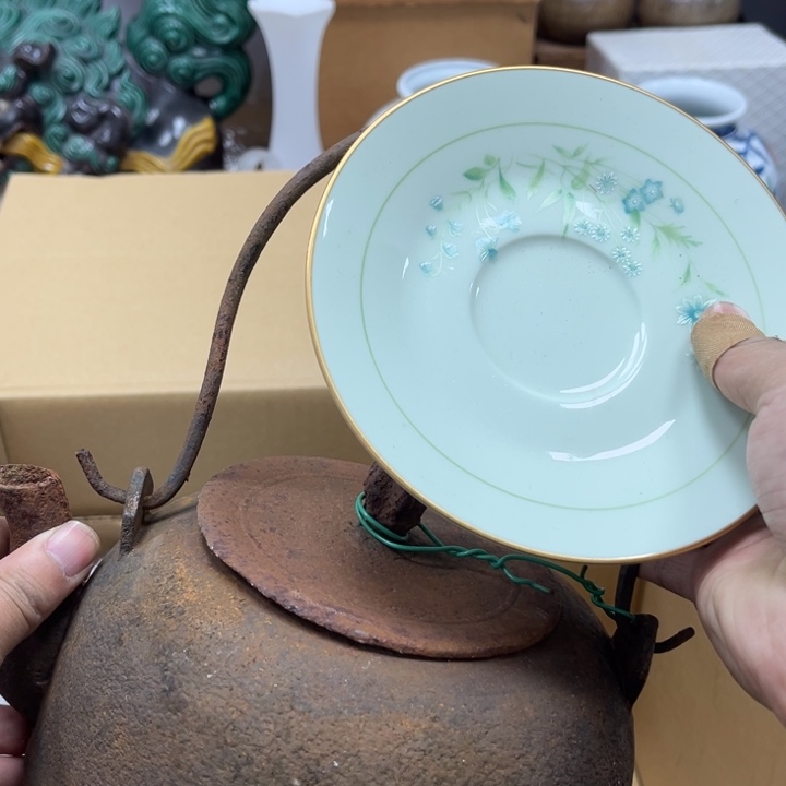 瓷片摆件工艺品瓷器摆件777 