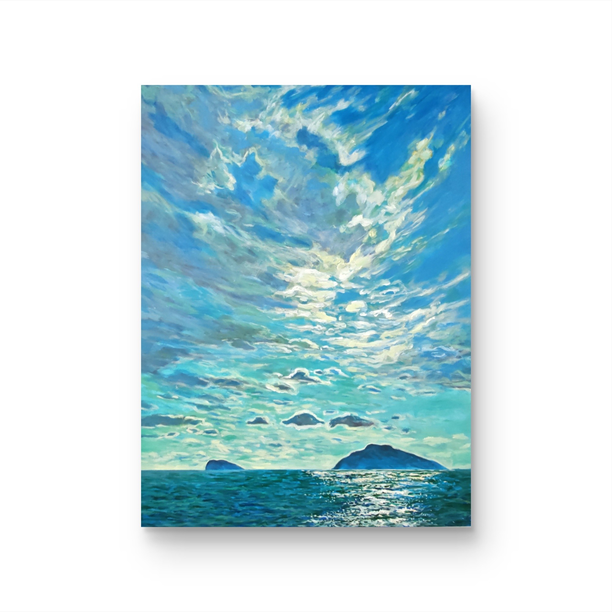 【海雾霞光】“90*120” No.1154纯手绘挂画