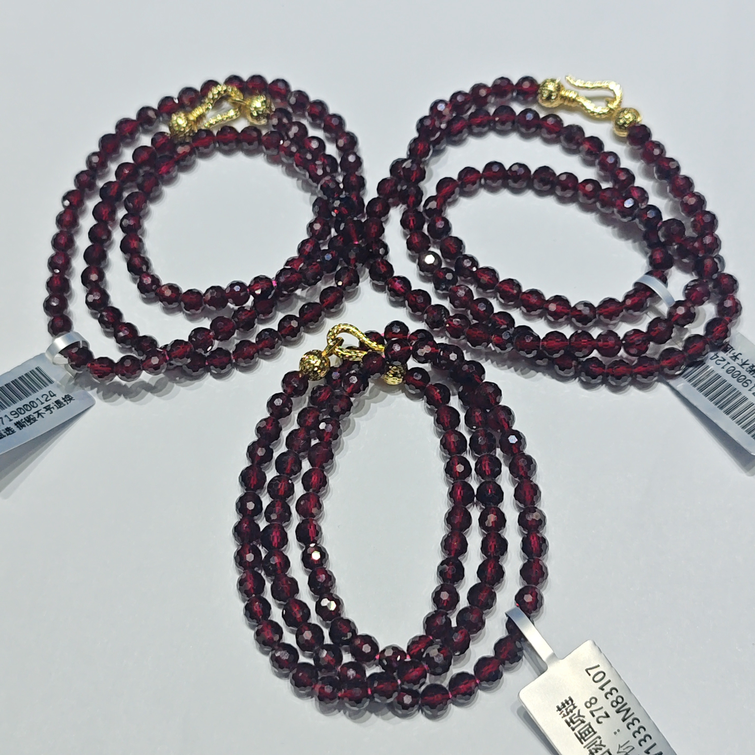 【书记甄选】天然石榴石刻面项链 多样性发一件 YW1333