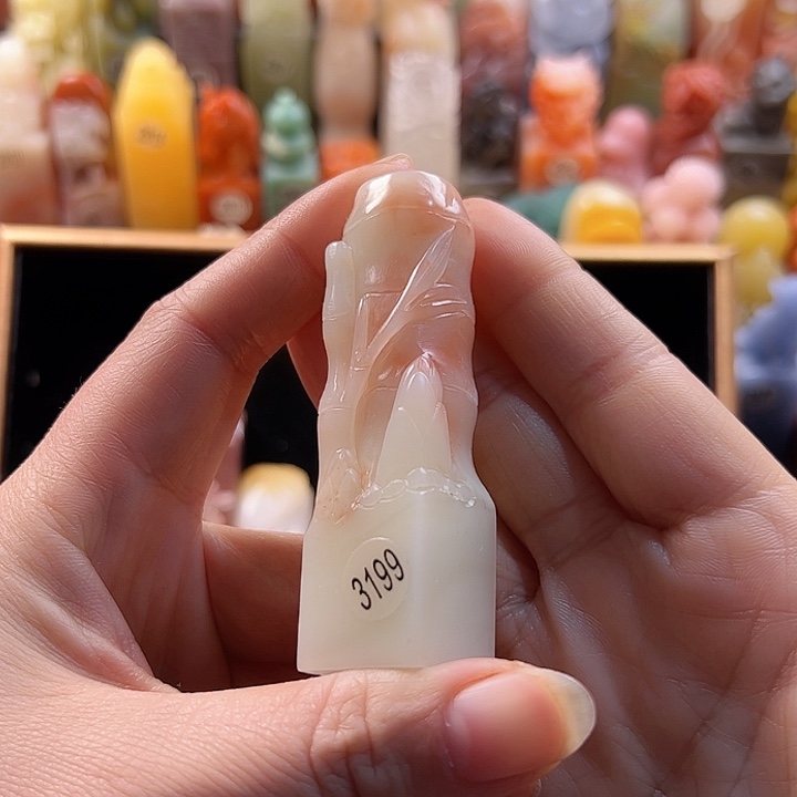 老挝石印石旺**登手工定制2厘米，竹