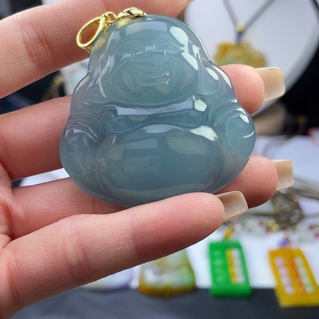 翡翠未镶嵌吊坠(赠链)