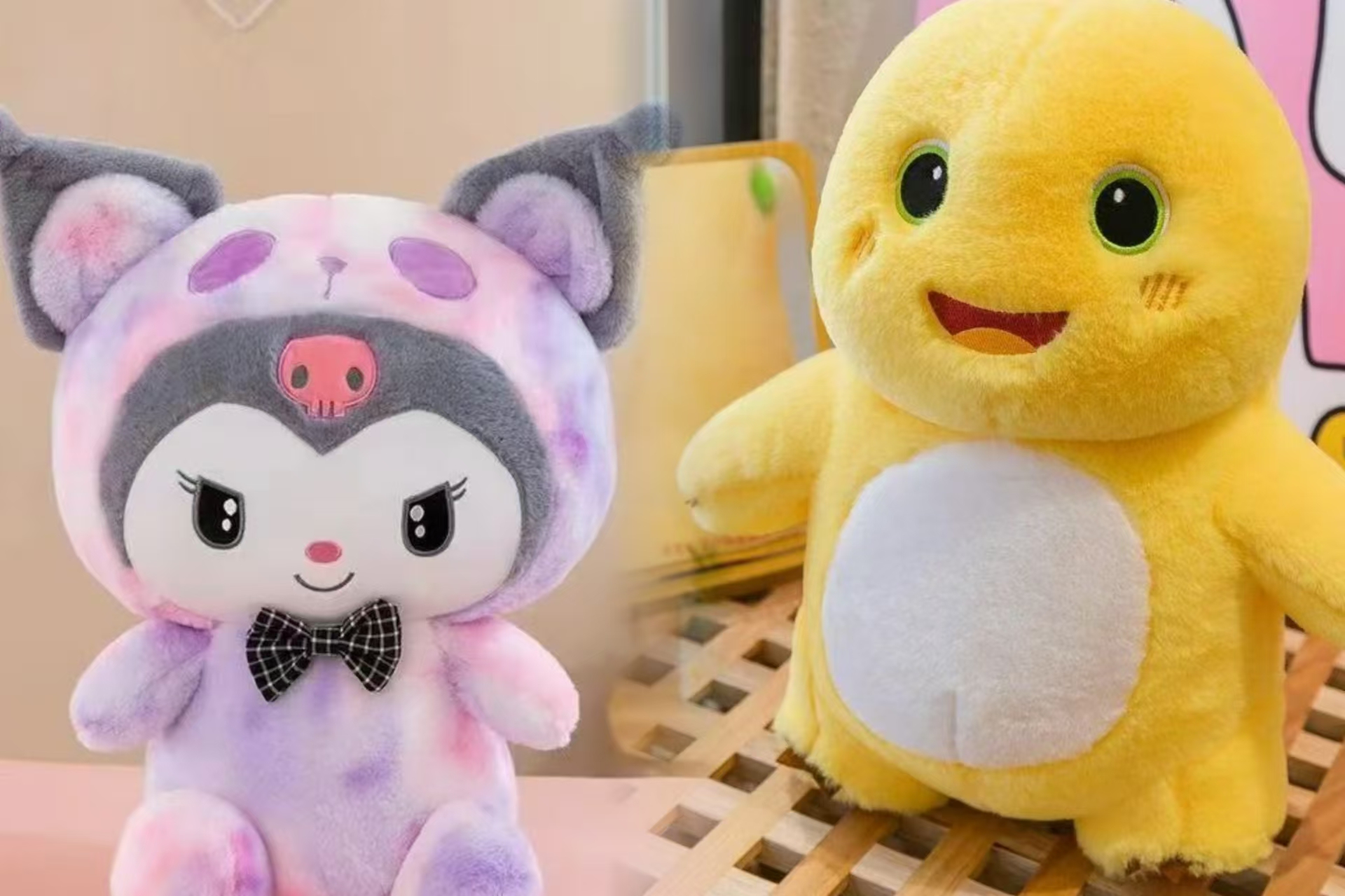 N双大号扎染库洛米+大号奶咙绒玩具礼物抱枕